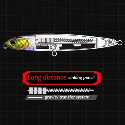 Sinking Pencil Bait 10g 14g 18g 24g Wobbler Carp Popper Pike Swimbait Treble Hook Long Cast Minnow Pesca Tackle Sea Fishing Lure