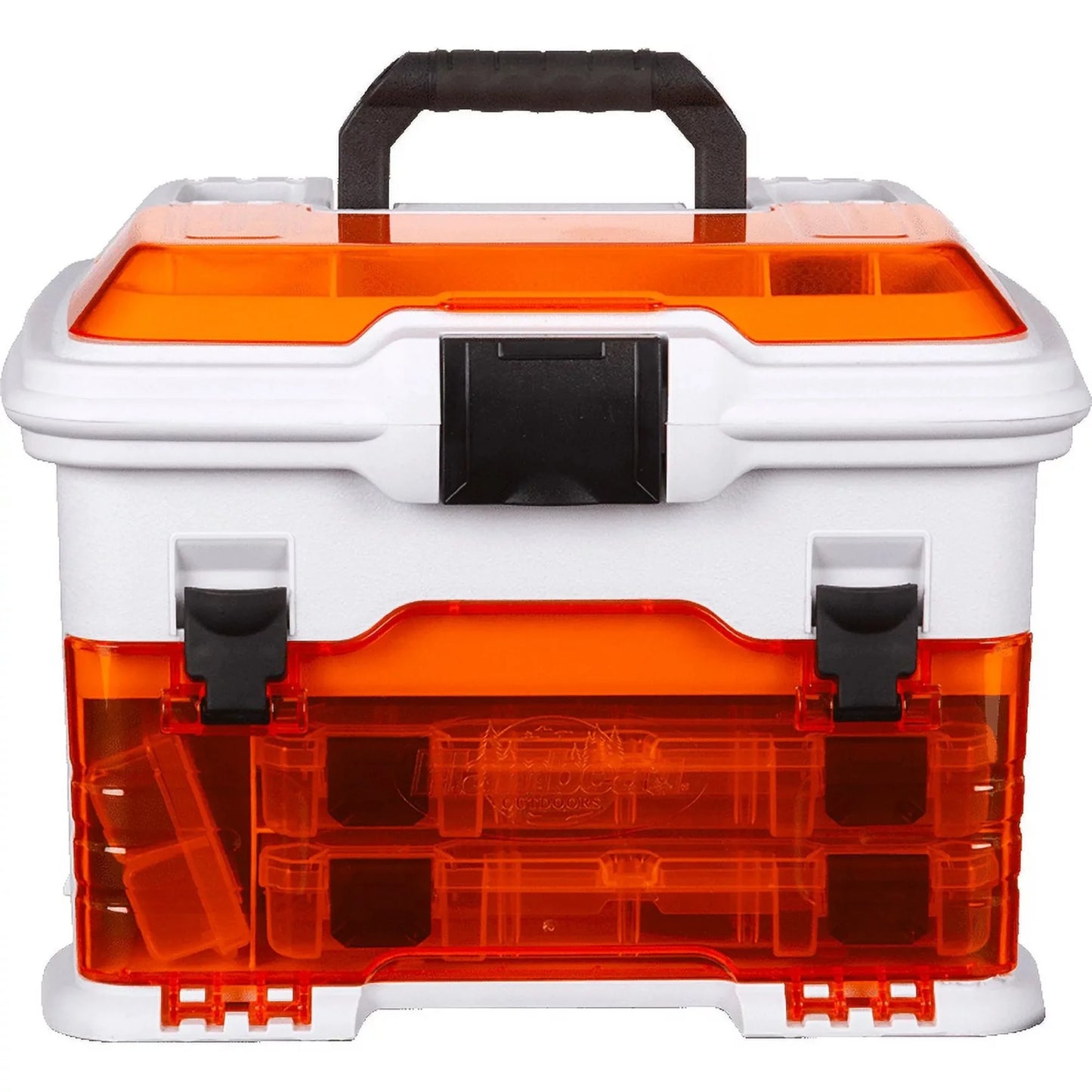 Flambeau Outdoors. T4P Pro Multi Loader, Fishing Tackle Box, White, Orange, 33.5 inches long, Plastic