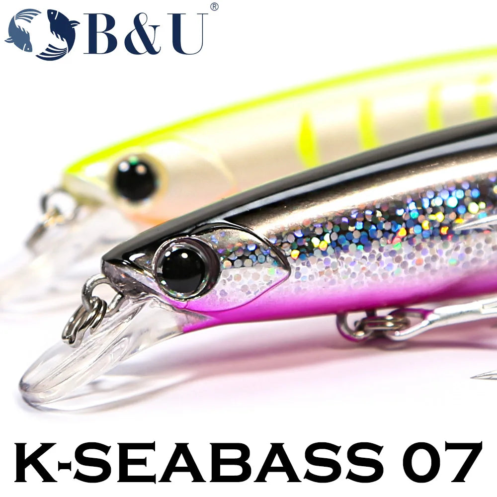 B&U 135mm 27.1g Ultra Long Casting 135S Saltwater Sinking Minnow Weight Fishing Lure Seabass Hard Bait