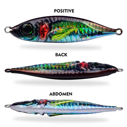 PRO BEROS Metal Slow Fishing Jigs Luminous Slow Jigging Lure 7-80g Casting Saltwater Grouper Tuna Trolling Fishing Spoon Bait