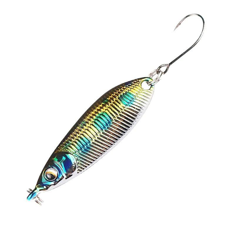 Sinking Spoon Fishing Lure Trout Lure Small Metal Bait Rolling Spoons For Stream Bait Trout Perch Pike Salmon