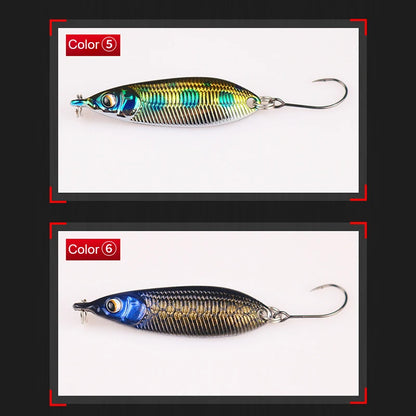 Sinking Spoon Fishing Lure Trout Lure Small Metal Bait Rolling Spoons For Stream Bait Trout Perch Pike Salmon