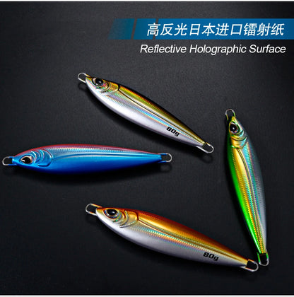 JIGGING PRO 18g 28g 40g 60g 80g BONY Long Casting Metal Jigs Shore Jigging Lure Sea Bass Bait