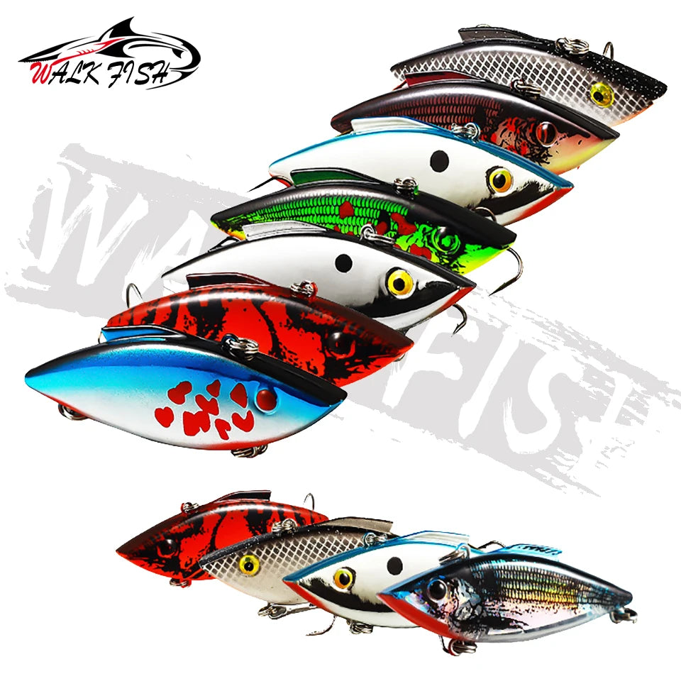 WALK FISH 11.4g 18.6g Rattling Lipless Crankbait Fishing VIB Lure Artificial Leurre Sinking Jig Vibration Pike Fishing De Pesca