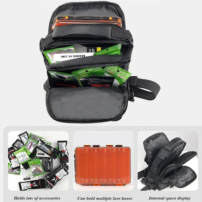 Fishing bag, fishing gear, backpack, lightweight tactical fishing gear box, multifunctional bag, outdoor fishing bag