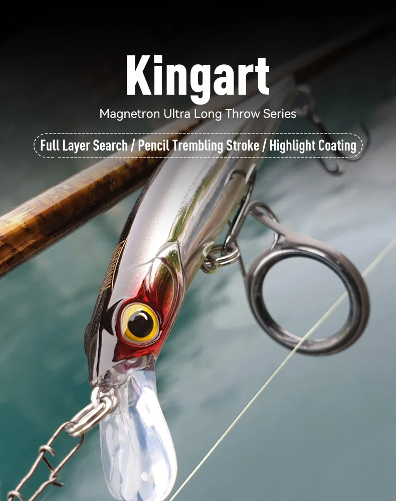 Kingdom Kingart Sinking Minnow Fishing Lures 6g 9g 14g 18.6g Jerkbaits Good Action Wobblers FR Silence Hard Baits Sea Bass