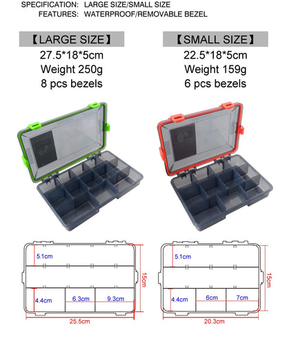 Fishing Tackle Box Large Capacity Waterproof Accessories Hook Storage Lure Bait Tray Storage Lure Bait Organizer Boxes