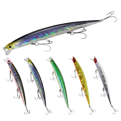 1pcs Floating Minnow Fishing Lure Casting Slim Minnow 125mm 15g Surface Wobblers Fishing Isca Artificial Bait Minnow M058