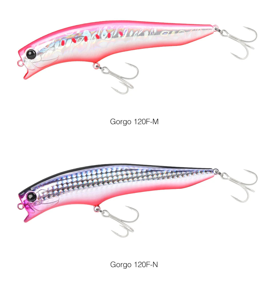 TSURINOYA 120F Ultra Long Casting Shallow Range Floating Minnow Beach Fishing Lure 120mm 20g 0-30cm GORGO Saltwater Hard Baits