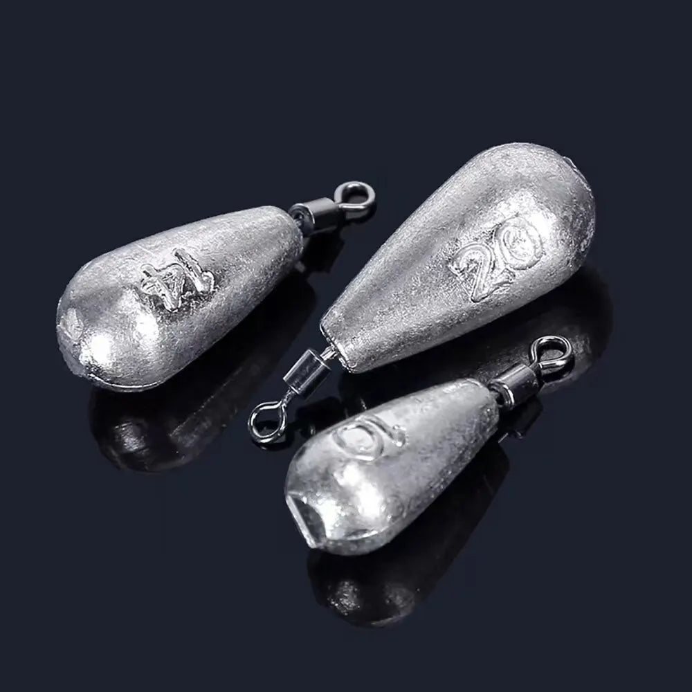 Drop Shot 15PCS/Lot Fishing Weight Sinker 3.5g 5g 7g 10g 14g 20g Tube Bullet Plumb Pendant Metal Jig Sea Tackle Kit Pesca Tool