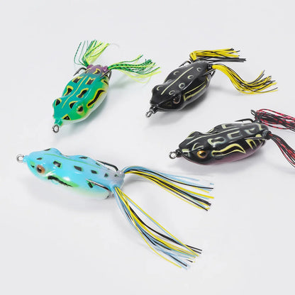 Noeby Hollow Body Walking Frog Topwater Lure and Toad Soft Baits with Weedless Hooks for Snakehead Dogfish Musky Bass Lures