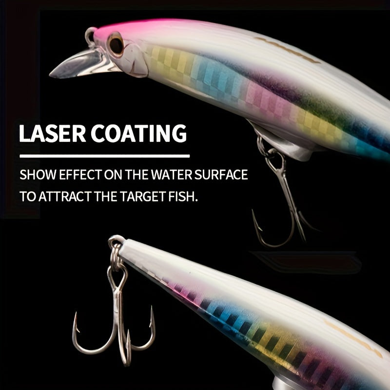 3pcs/box Giant Realistic Sinking Minnow Lure - Long Distance Casting, Lifelike Swimming Action, Durable Hard Bait for Perch, Bass, Trout Sea Fishing - Premium Sea Fishing Tackle for Anglers