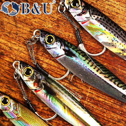 3D Metal Pencil Lure Bait - High-Quality Artificial Fishing Lure with Dual Sharp Hooks for Enhanced Catch Rate, Realistic Swimming Action, and Durable Construction for Outdoor Fishing Enthusiasts