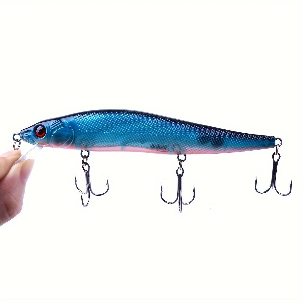 23g Large Minnow Fishing Lure - Long Cast, Slow Sinking, Durable ABS Hard Bait for Sea & Trolling