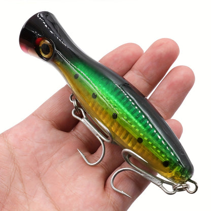 1pc Premium Long Casting Fishing Lure - Floating Popper, Durable Tackle for Boat and Sea Fishing, Lead-Free, Perfect for Catching Big Fish