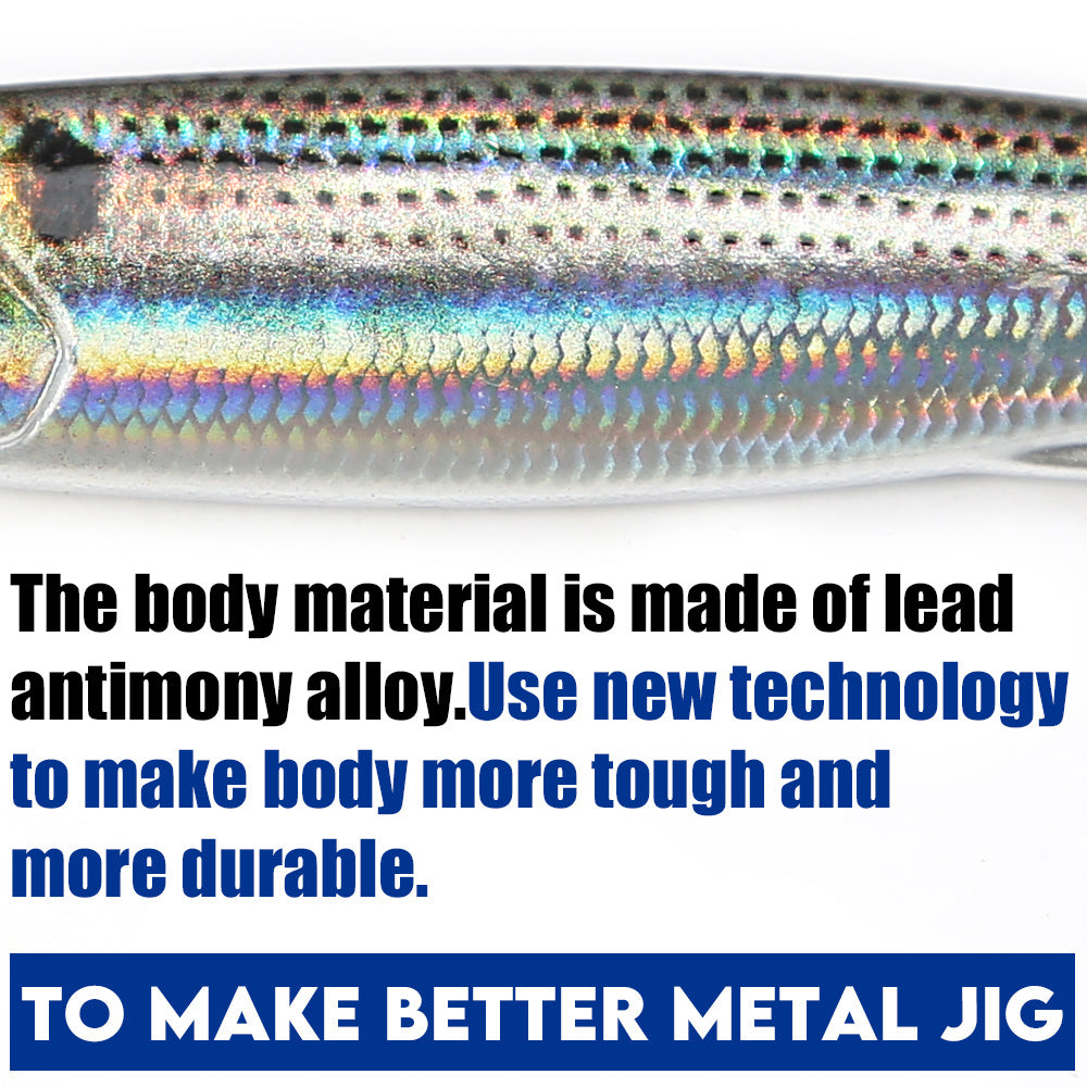 Ultimate Metal Cast Jig Spoon - Highly Realistic 3D Printed Saltwater Fishing Lure with Enhanced Durability, 30G/40G/60G Weight Options, and Artificial Bait Tackle for Increased Catch Rate