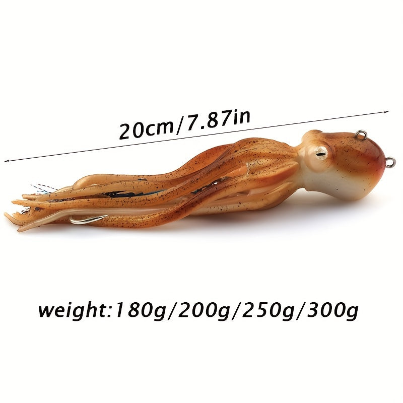 1pc Long Casting Simulation Artificial Octopus Lure - Life-Like Bionic Jigging Wobbler Bait with Realistic Swimming Action - Perfect for Offshore Fishing, 180g-300g/6.35oz-10.58oz Weight Range