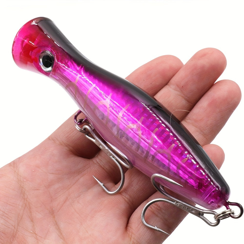 1pc Premium Long Casting Fishing Lure - Floating Popper, Durable Tackle for Boat and Sea Fishing, Lead-Free, Perfect for Catching Big Fish