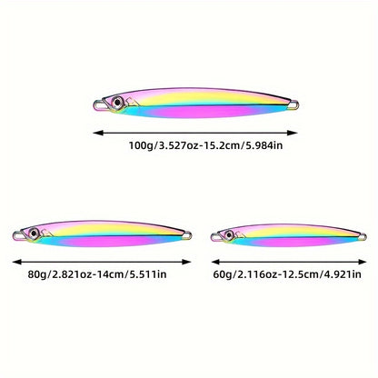 4pcs Metal Jig Fishing Lures Set - Cupro & Zinc Alloy Hard Bait Spoons for Saltwater & Freshwater - Ideal for Redfish, Bass, Musky, Catfish, and Trout