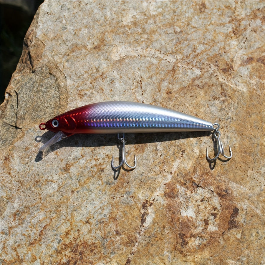 Premium Long-Cast Sinking Minnow Lure with 4X Reinforced Hooks - 6.69inch/80g, Bionic Bait for Freshwater & Saltwater Fishing